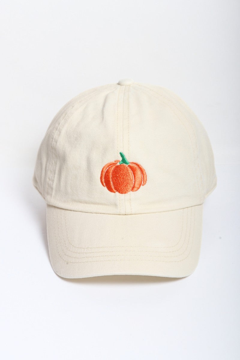 Pumpkin Embroidery Hat