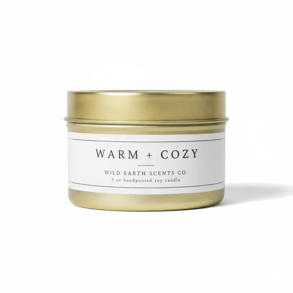 Warm + Cozy Orange Clove Holiday Tin Candle