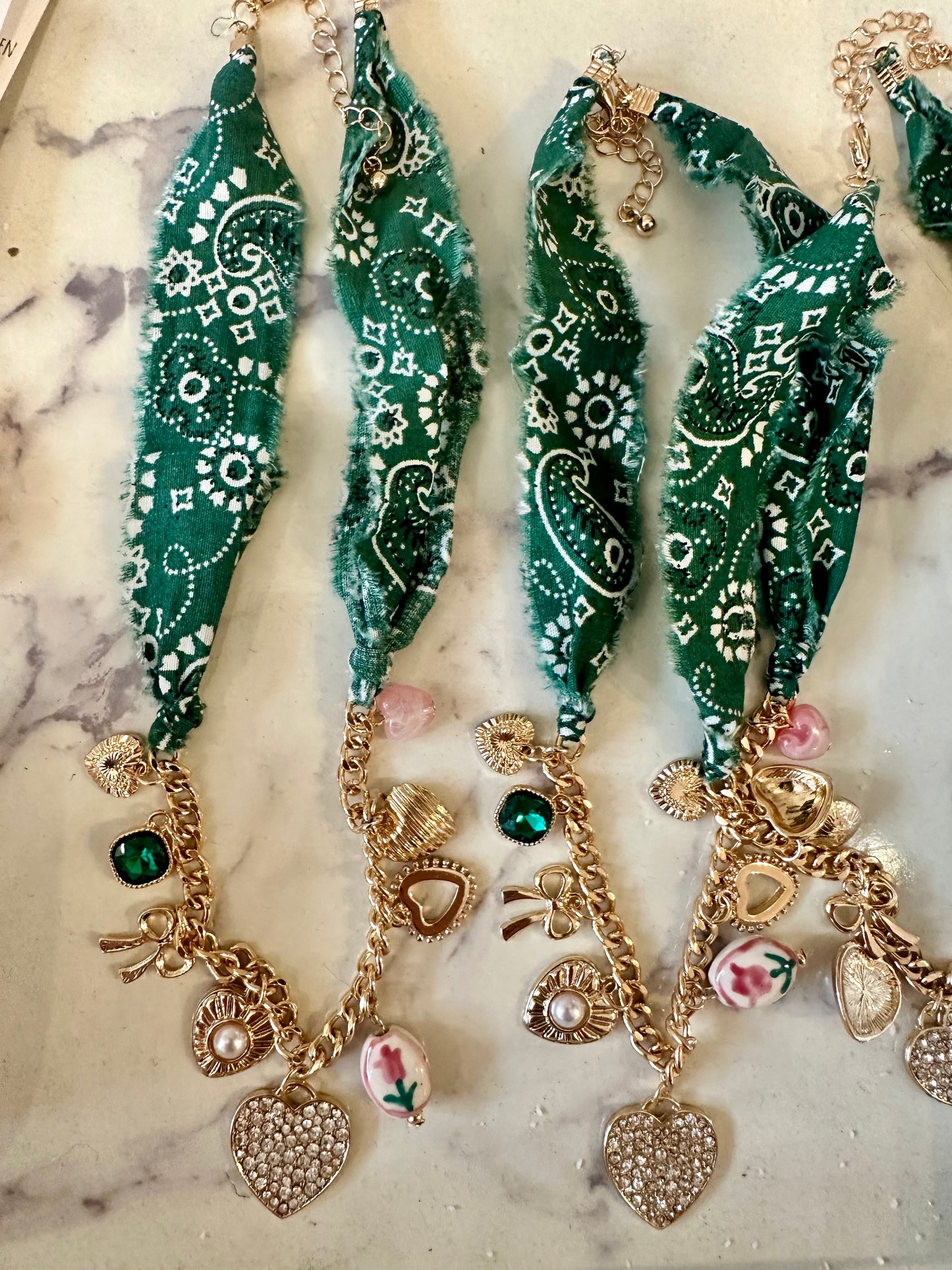 Paisley Detailed Charm Necklace