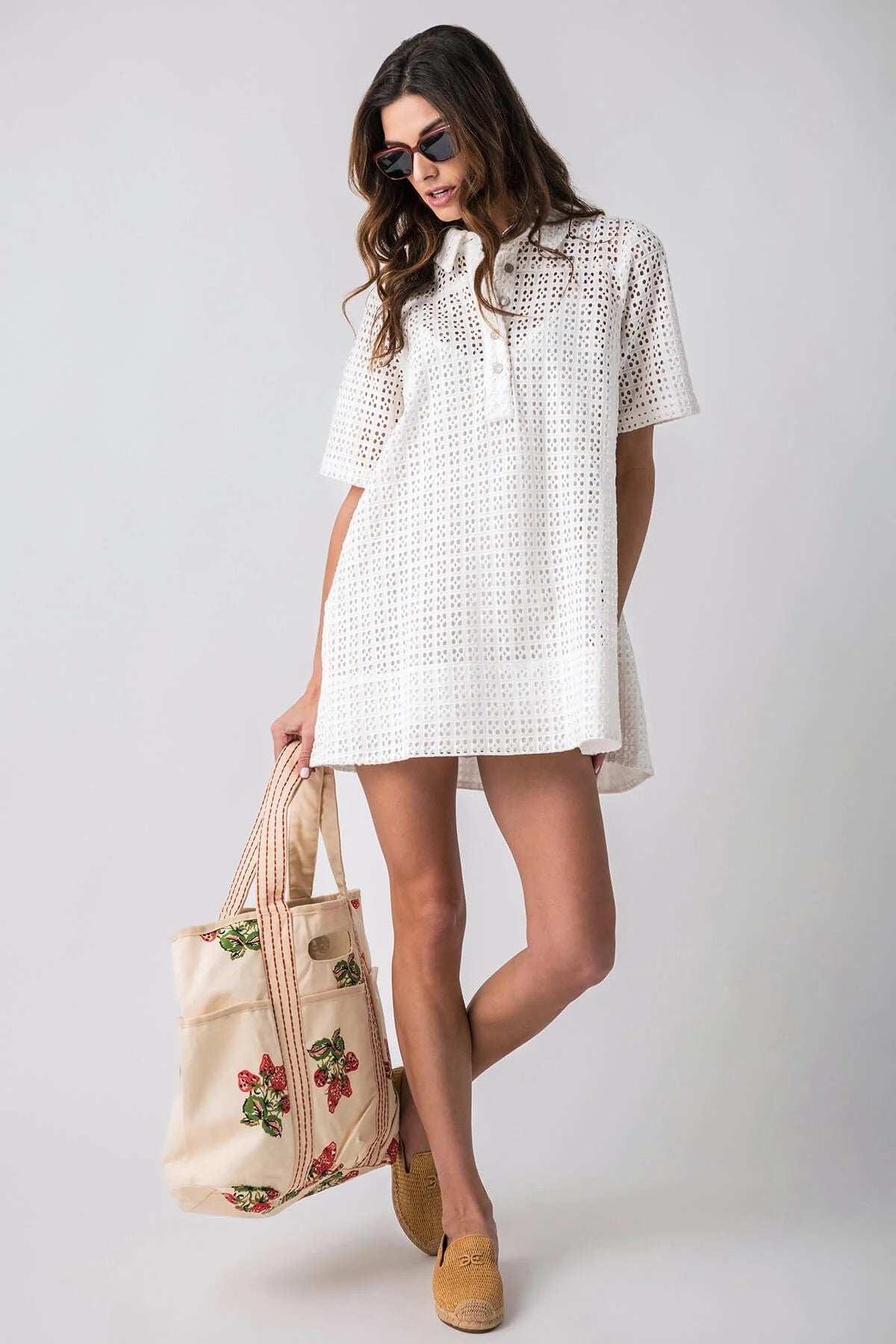 Remino Eyelet Mini Dress