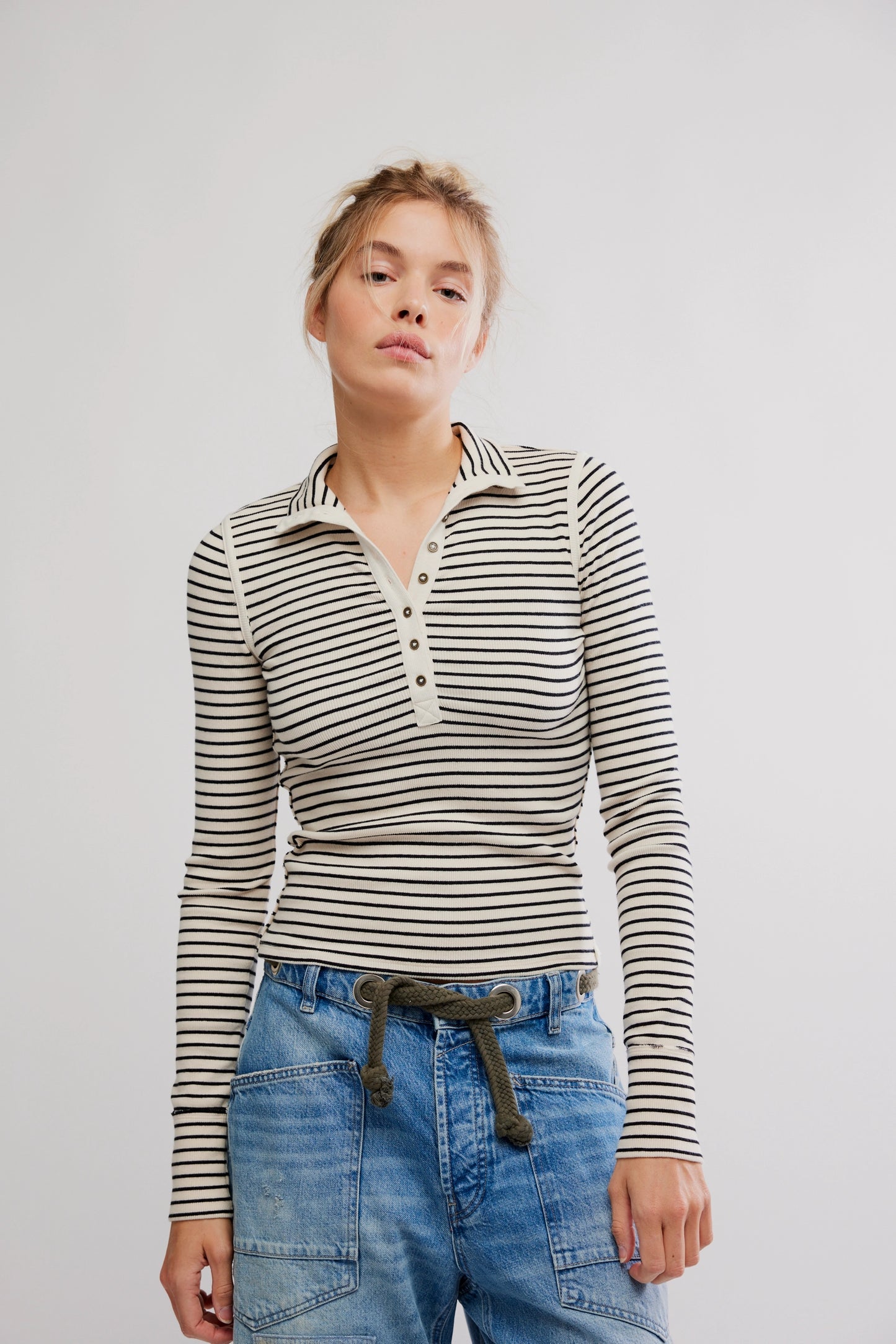 Lake Henley Stripe LS