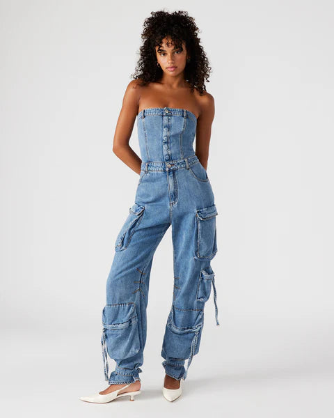 Steve Madden Bb Dakota Denim Jumpsuit Zara Jumpsuit – Little