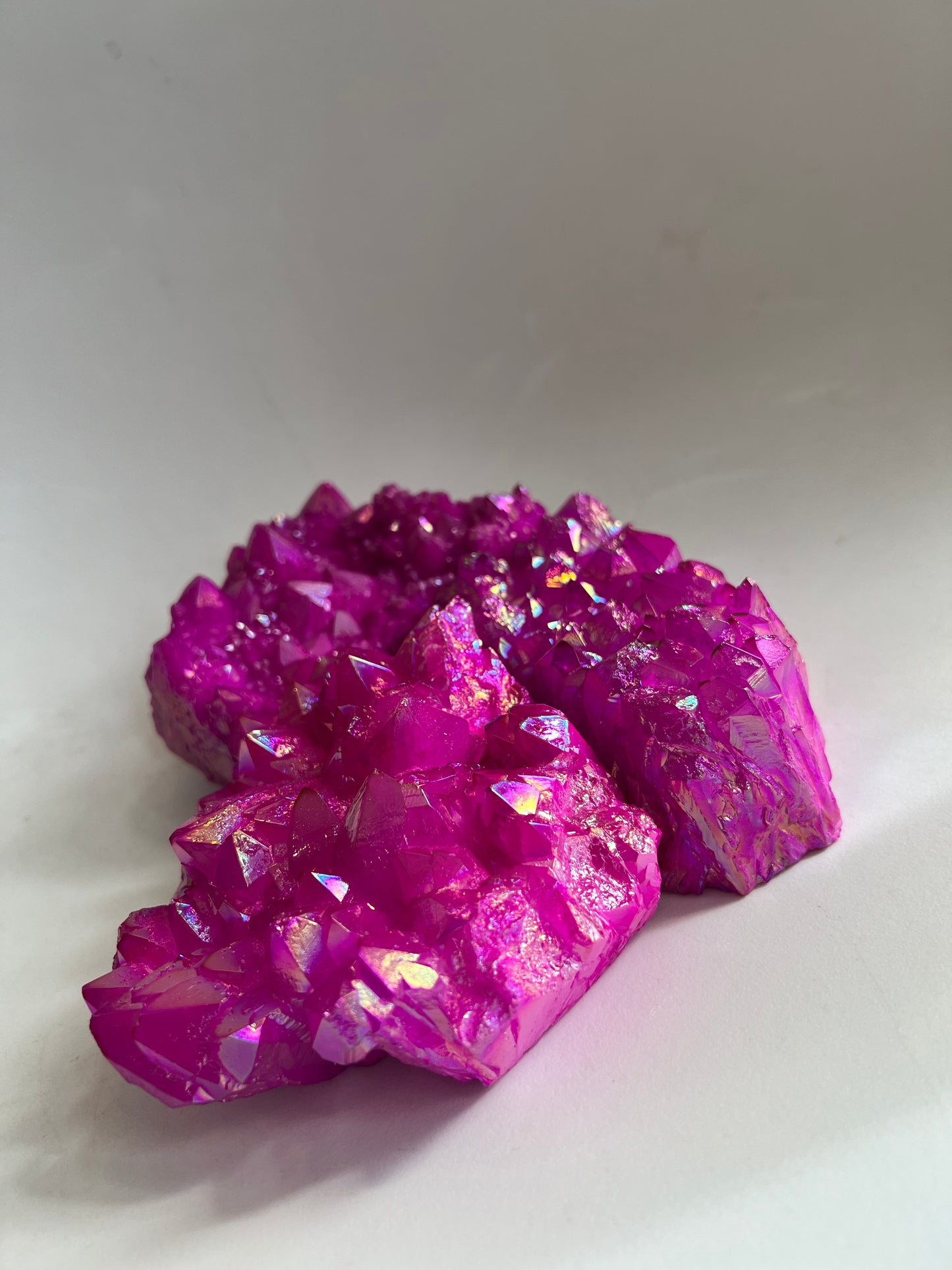 Large Raw Hot Pink Angel Aura Crystal