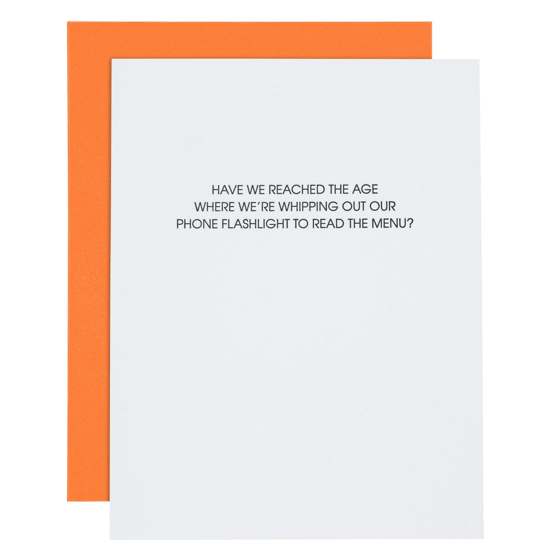 Read Menu With Phone Flashlight - Funny Birthday Card