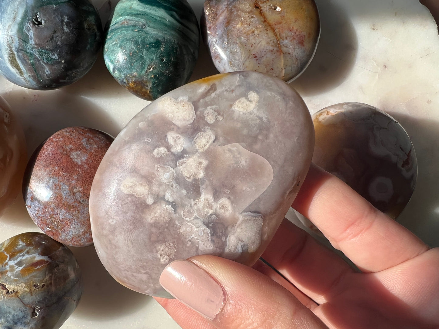Ocean Jasper Palm Stones