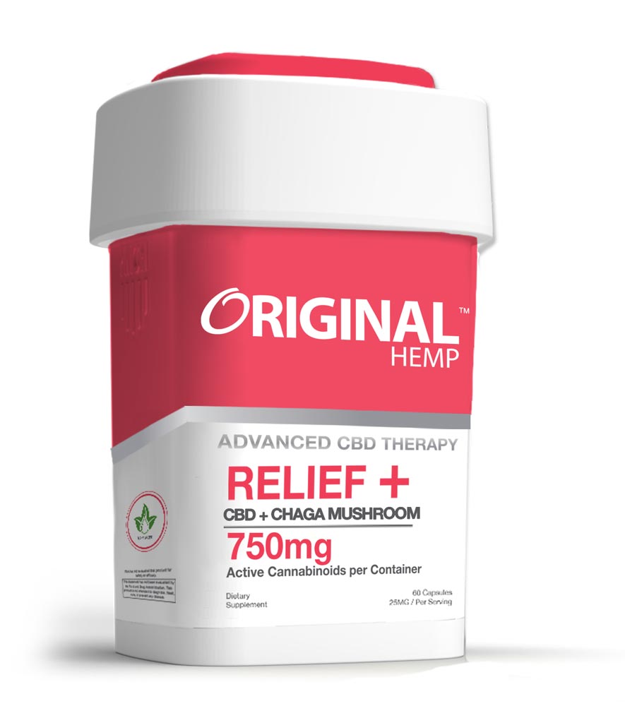 Relief Capsules | Full Spectrum CBD + Chaga Mushrooms