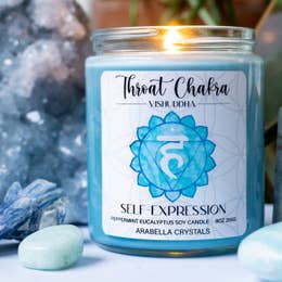 Throat Chakra Candle Jar