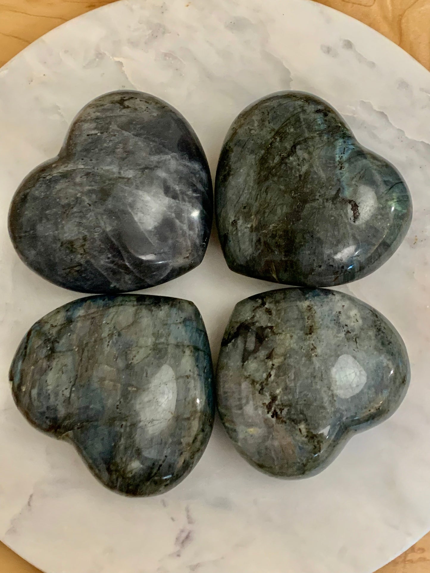 Large Heart Labradorite
