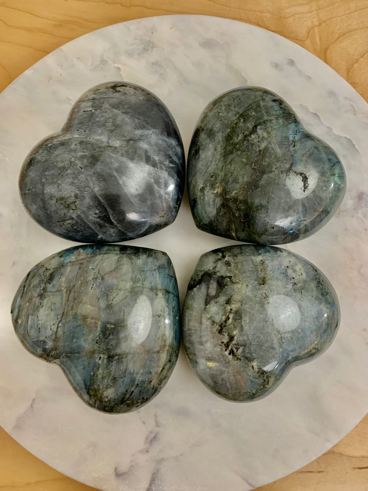 Large Heart Labradorite