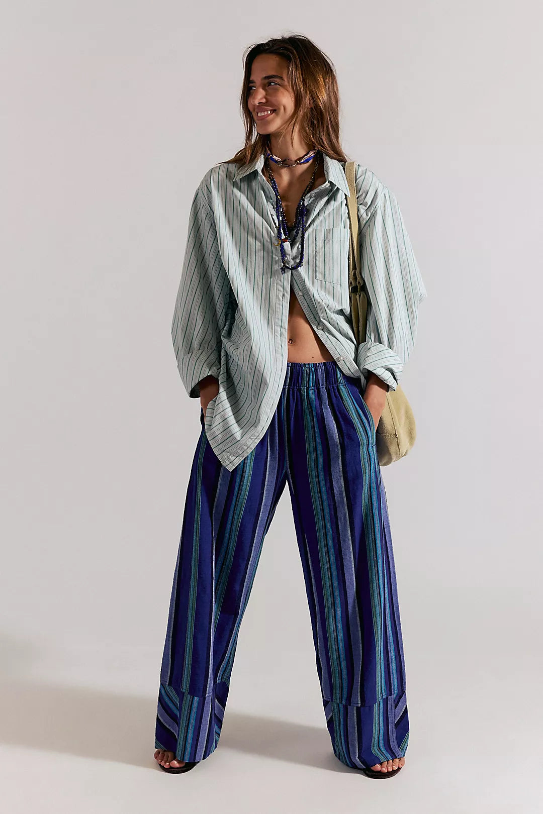 Days End Striped Linen Pants