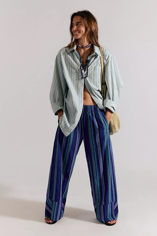 Days End Striped Linen Pants