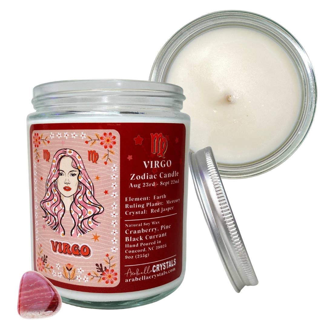 Virgo zodiac candle