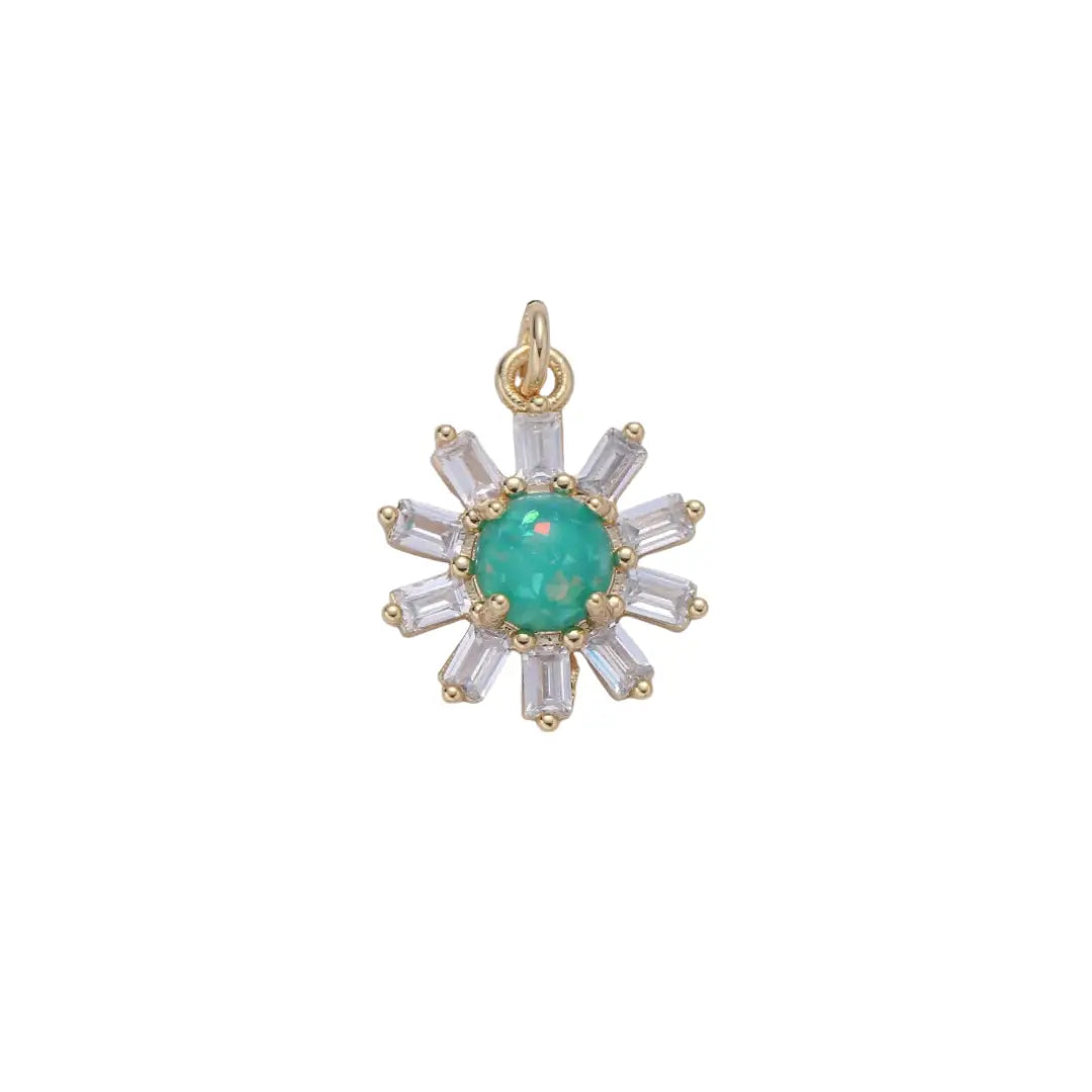 Starburst Teal charm