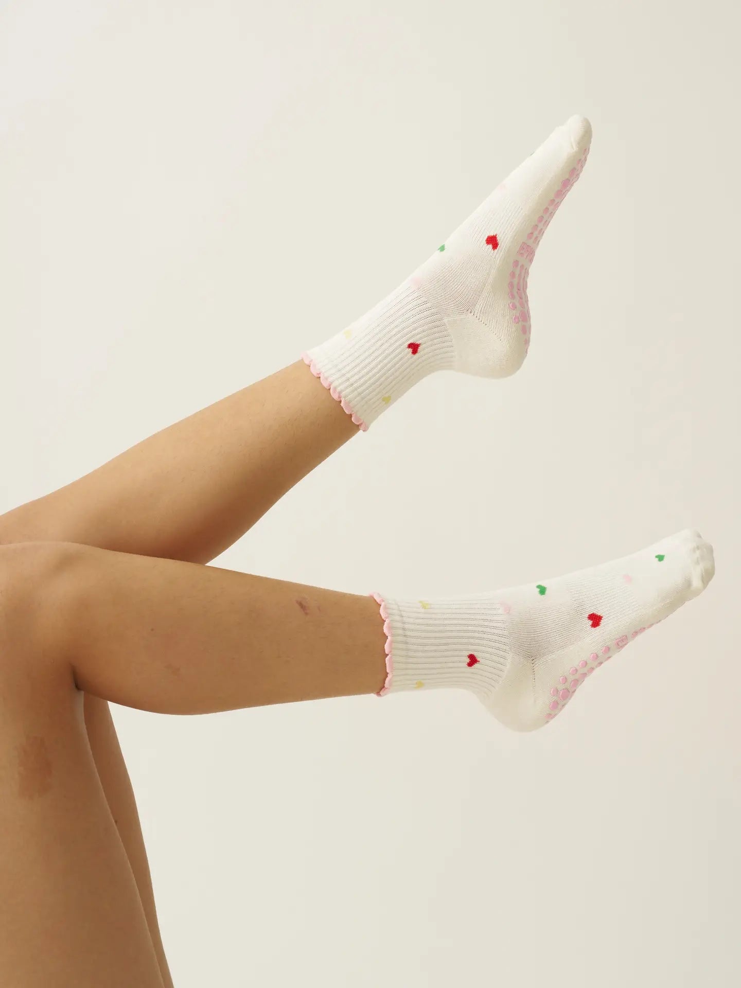 Effortless Heart Grip Socks