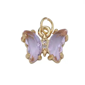 Lavender Butterfly Charm