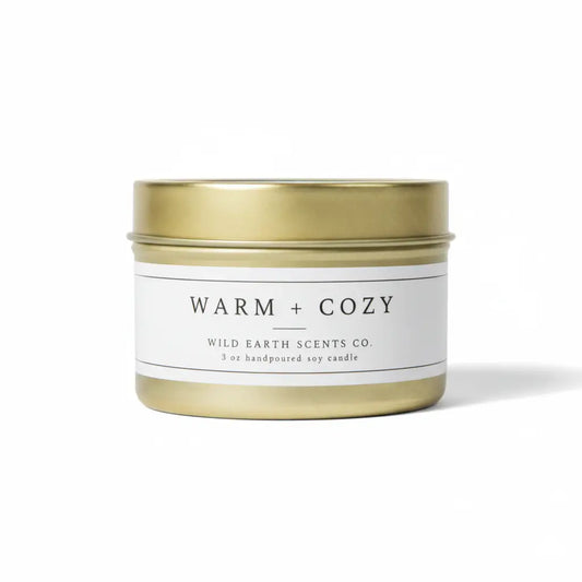 Warm + Cozy Orange Clove Holiday Tin Candle