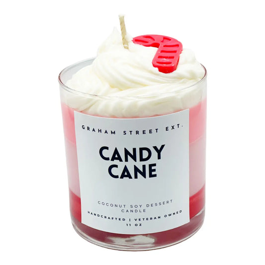 Candy Cane Dessert Candle