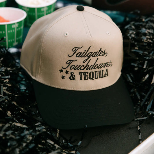 Tailgates, Touchdowns, & Tequila- Embroidered Hat
