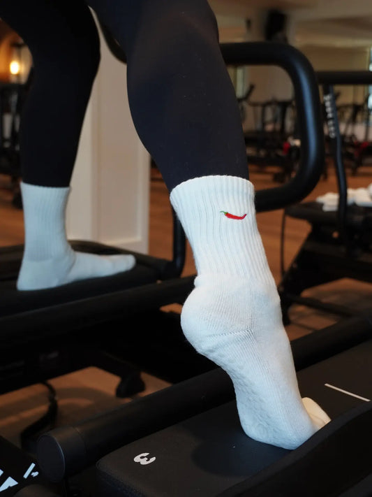 Red Pepper Grip Socks