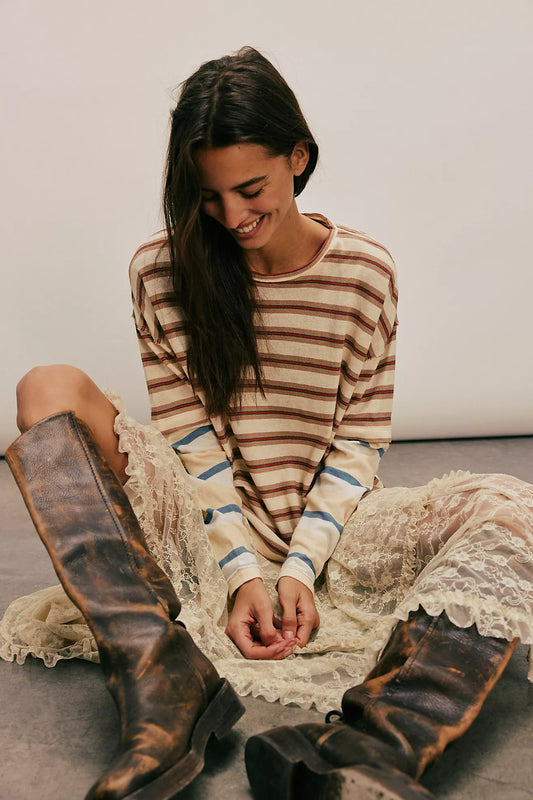 Nina Stripe Long-Sleeve Tee