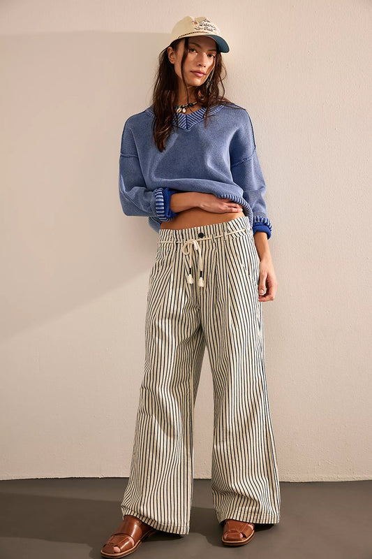 Dakota Cinched Railroad Pull-On Jeans