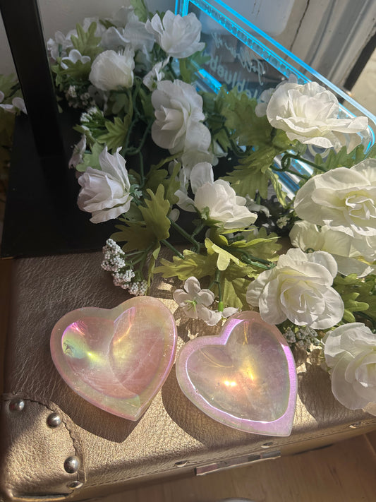 Pink Angel Aura Crystal Bowl