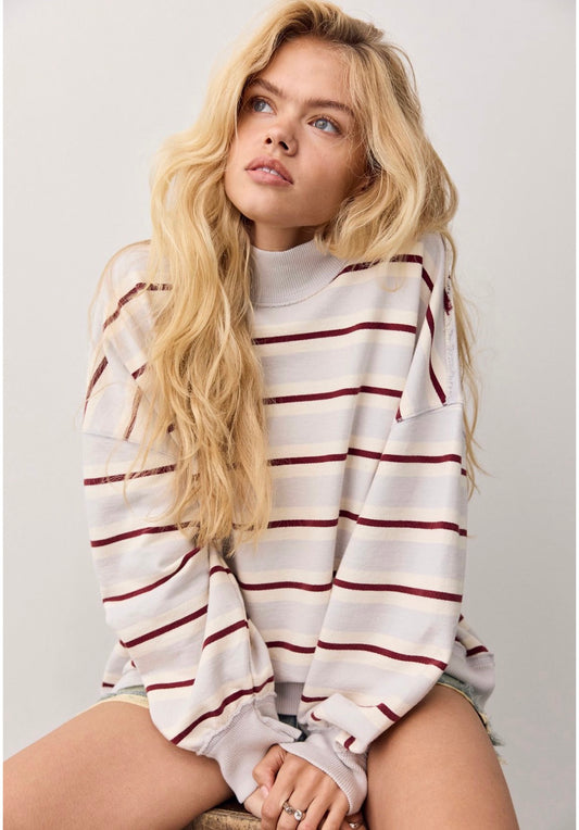 Palm Springs Striped Pullover