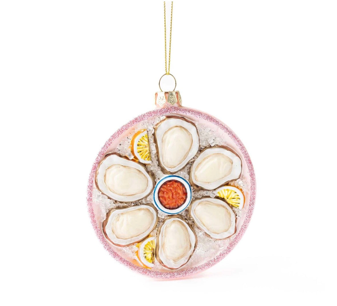 Oyster Bowl Glass Ornament