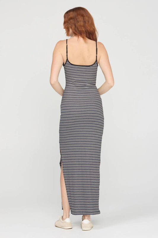 Rita Striped Maxi Rib Dress