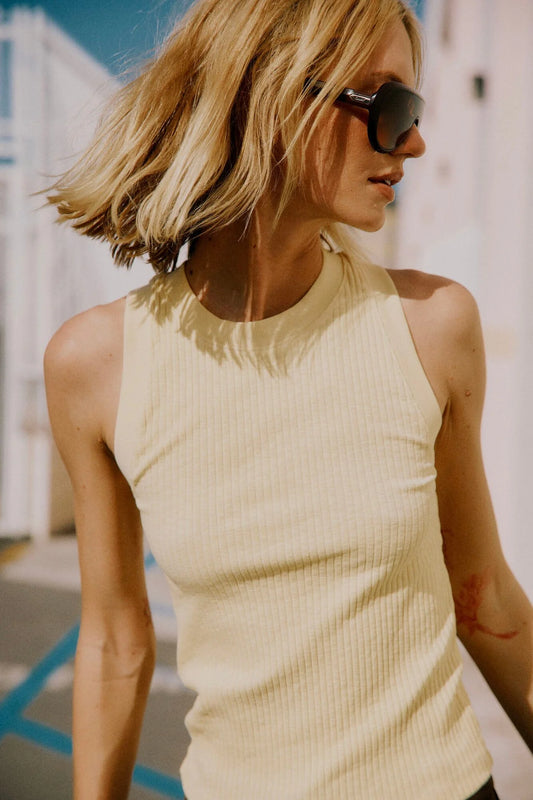 Player racerback rib tank
