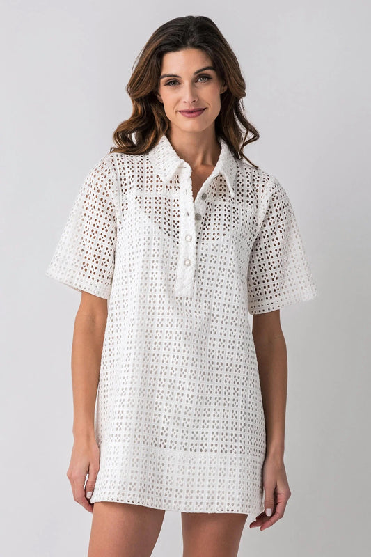 Remino Eyelet Mini Dress