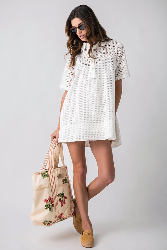 Remino Eyelet Mini Dress