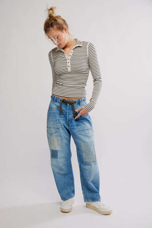 Lake Henley Stripe LS