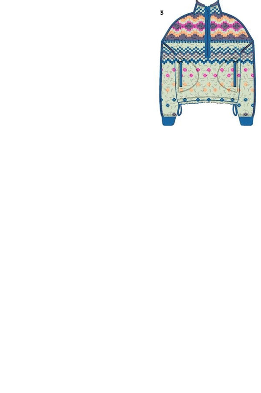 Printed Mountain High 1/2 Zip