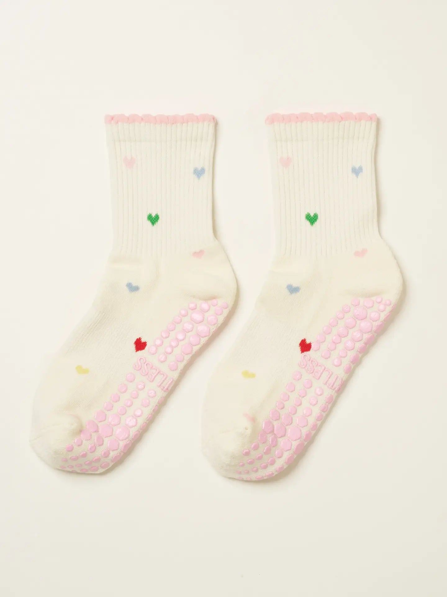 Effortless Heart Grip Socks