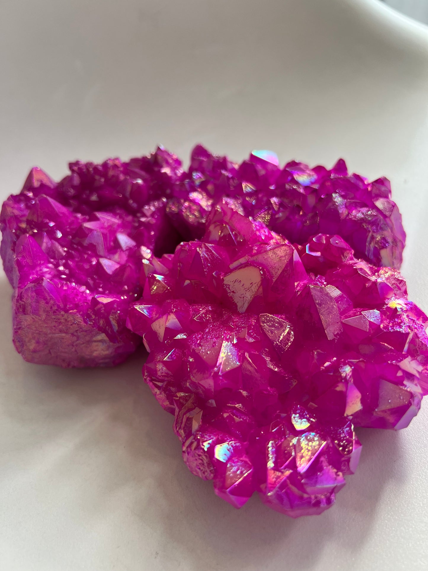 Large Raw Hot Pink Angel Aura Crystal