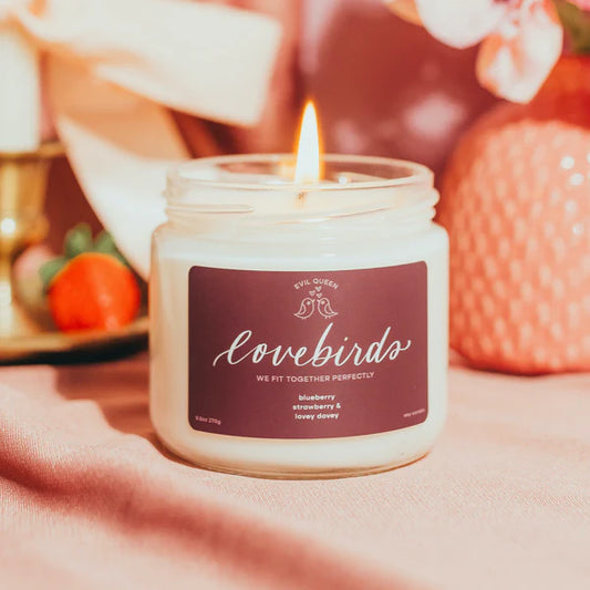 Lovebirds Candle