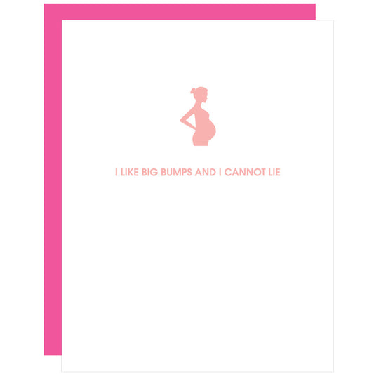 I LIKE BIG BUMPS New Baby Letterpress Card