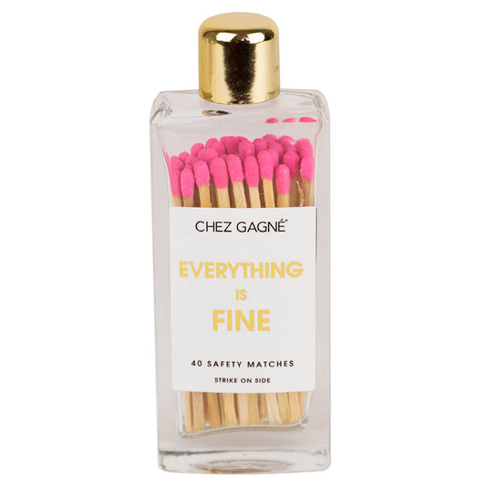 Everything is Fine Glass Bottle Matches