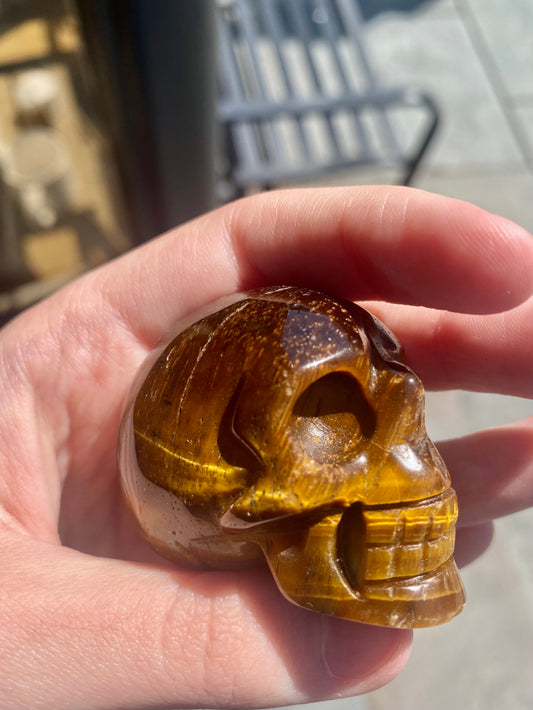 Tigers Eye Crystal Skull