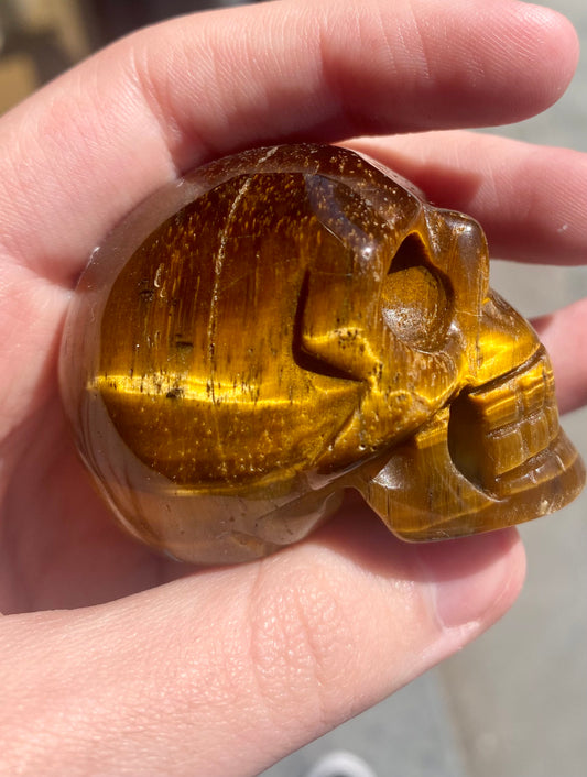 Tigers Eye Crystal Skull