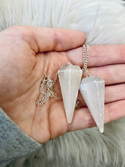Selenite Crystal pendulum