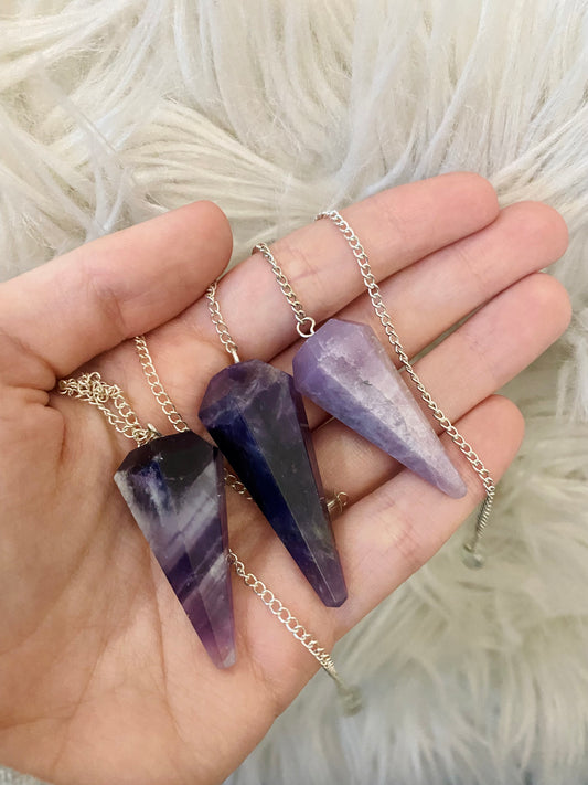 Amethyst Crystal Pendulum