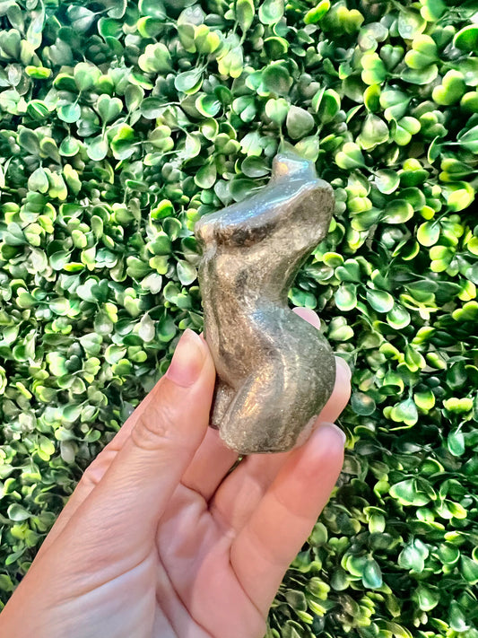 Pyrite Woman Silhouette Crystal