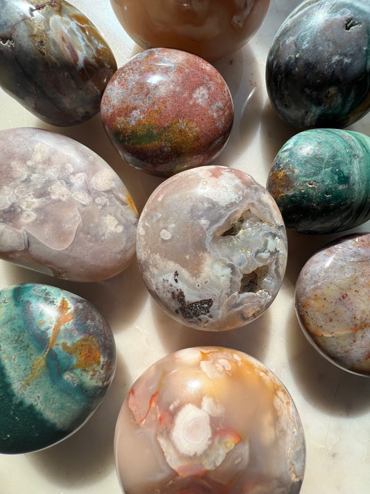 Ocean Jasper Palm Stones