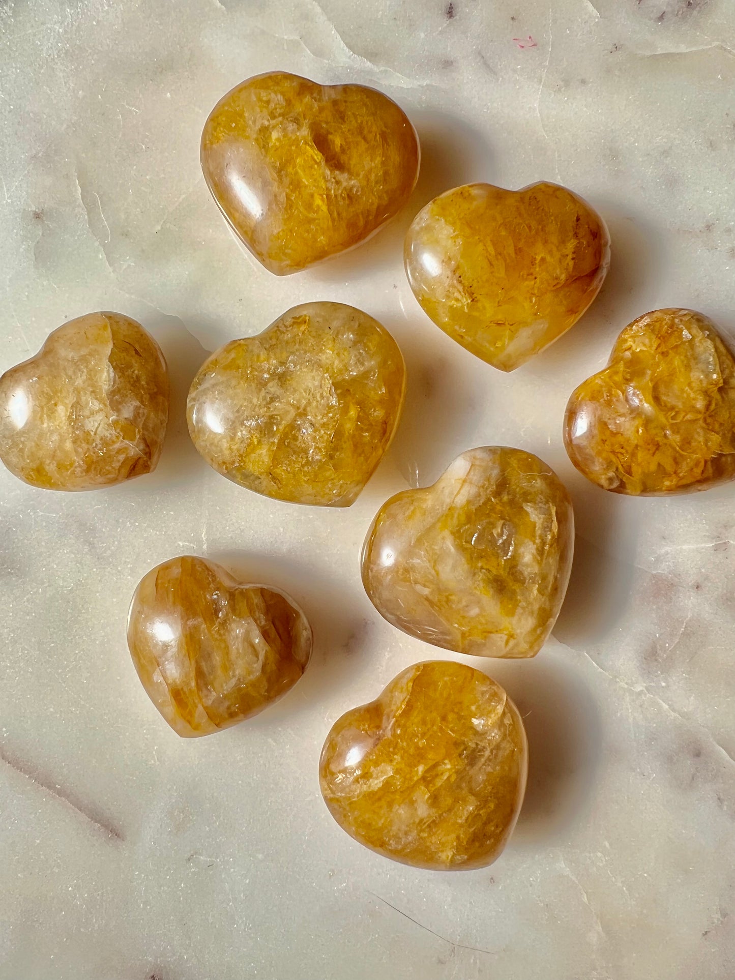 Golden Healer Heart Crystals