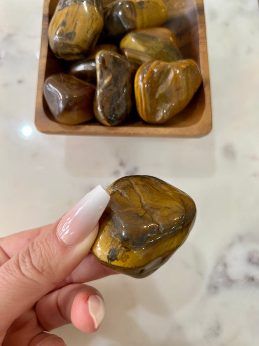 Large Tumbled  Tigers Eye