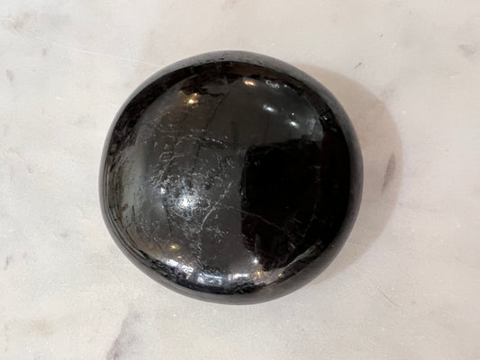 Large Black Tourmaline Palm Stone