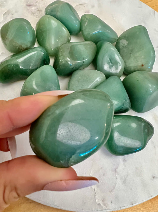 Large Tumbled Green Aventurine