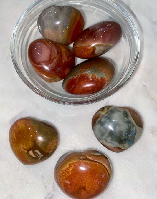 Agate Crystal Hearts